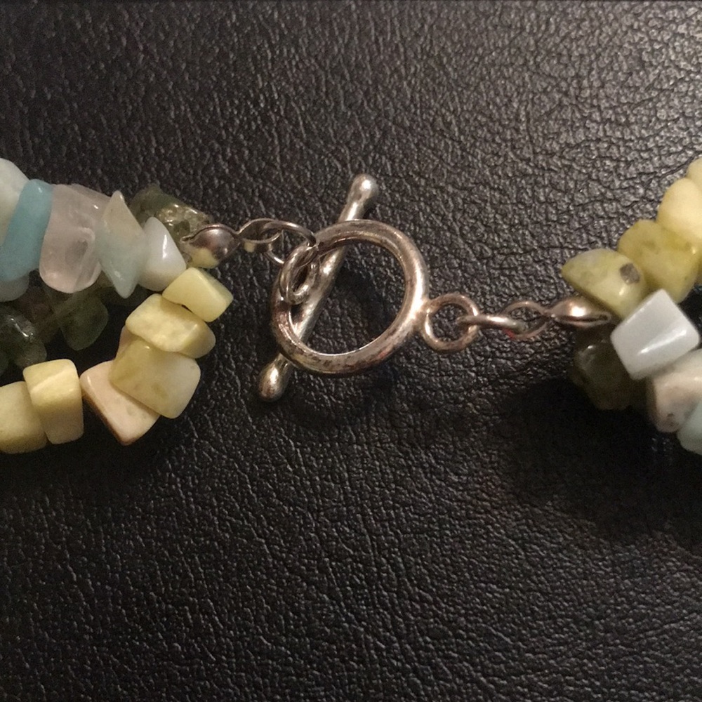 Genuine stones and pendant 3 strands - Picture 4 of 4